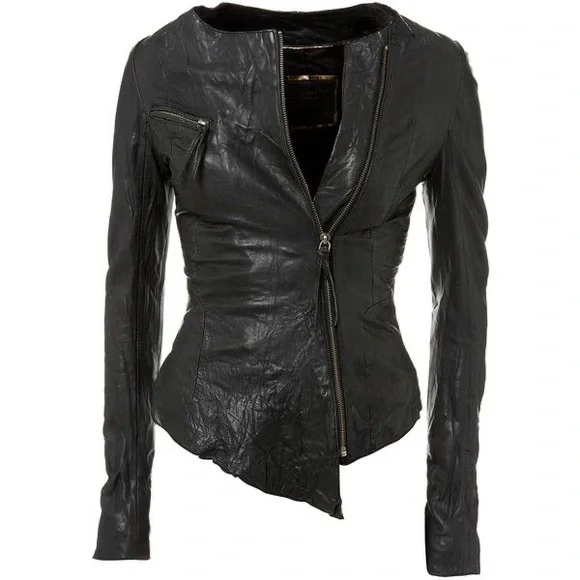 Kate Moss for Topshop Asymmetric Leather Jacket - Picture 1 of 12